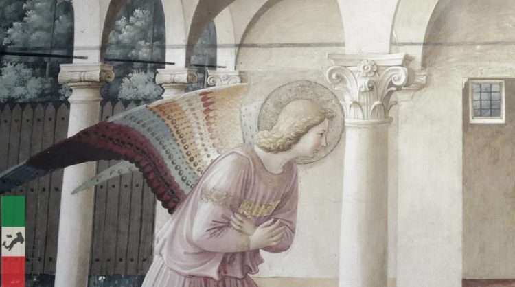 Fra Angelico - Zwiastowanie (fragment), Muzeum San Marco, Florencja