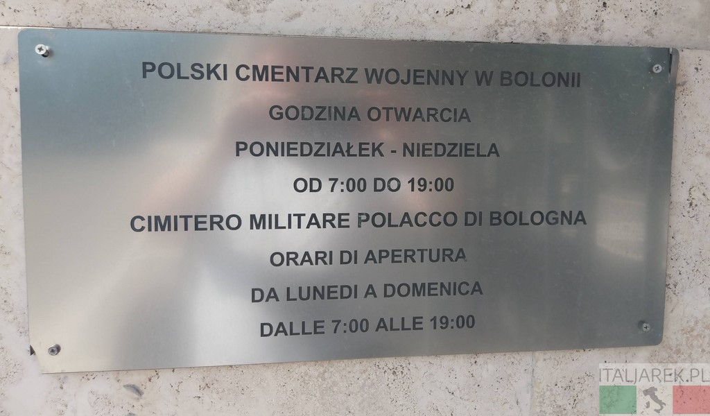 Cmentarz w Bolonii - godziny otwarcia