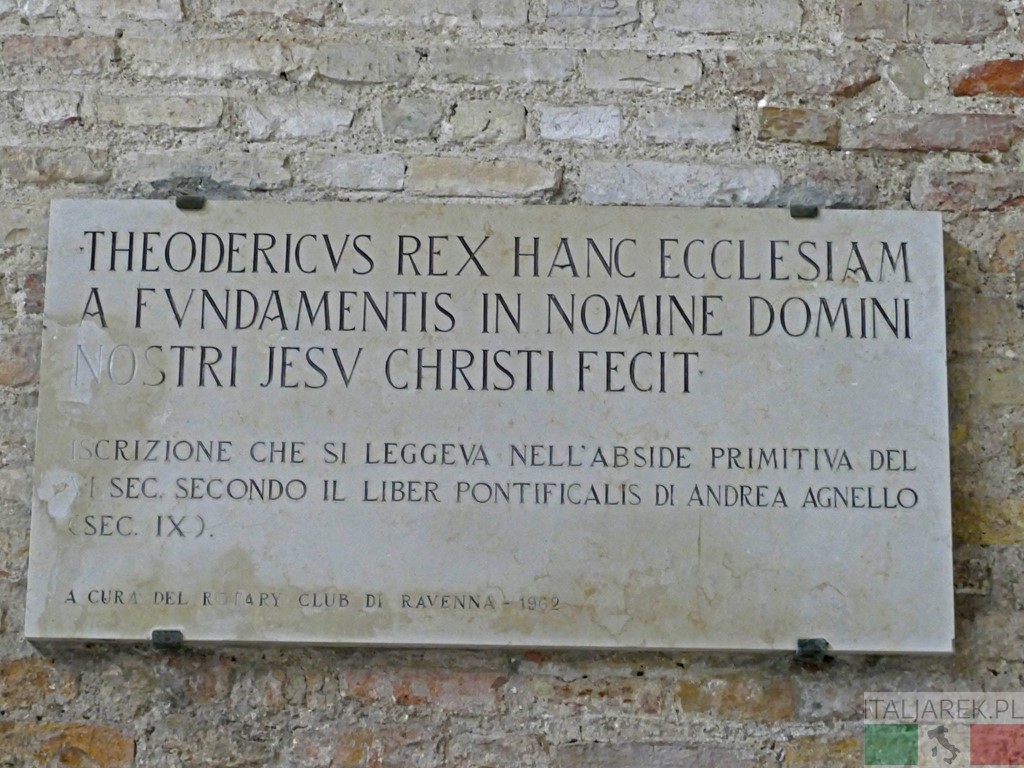Rawenna - tablica upamiętniająca króla Teodoryka