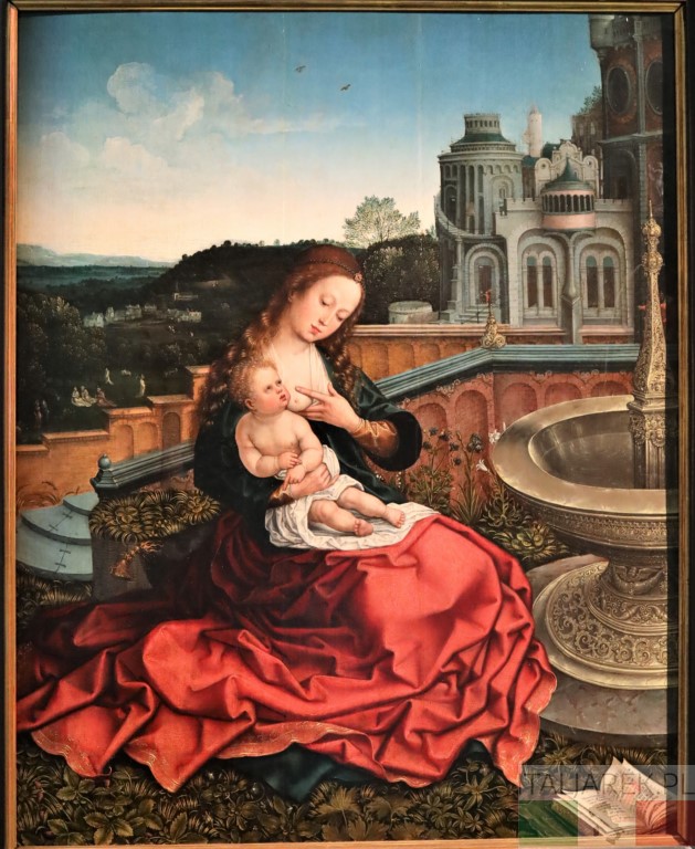 Madonna karmiąca Dzieciątko przy fontannie (1516), Bernaert van Orley