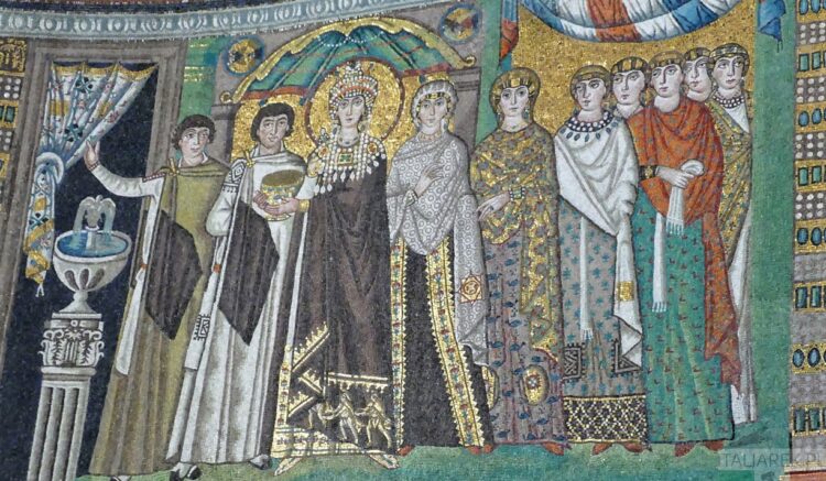 Bazylika San Vitale - cesarzowa Teodora - Rawenna mozaiki