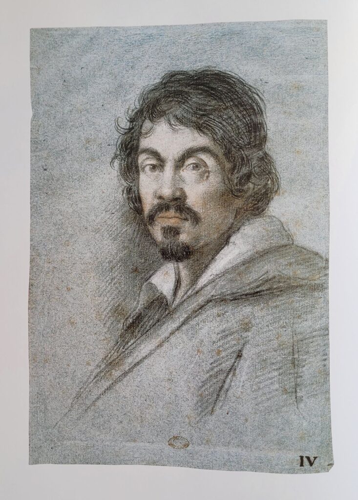 Ottavio Leoni, Portret Caravaggia, Florencja Biblioteca Marucelliana - ilustracja z książki "Caravaggio. Stwarzanie widza"