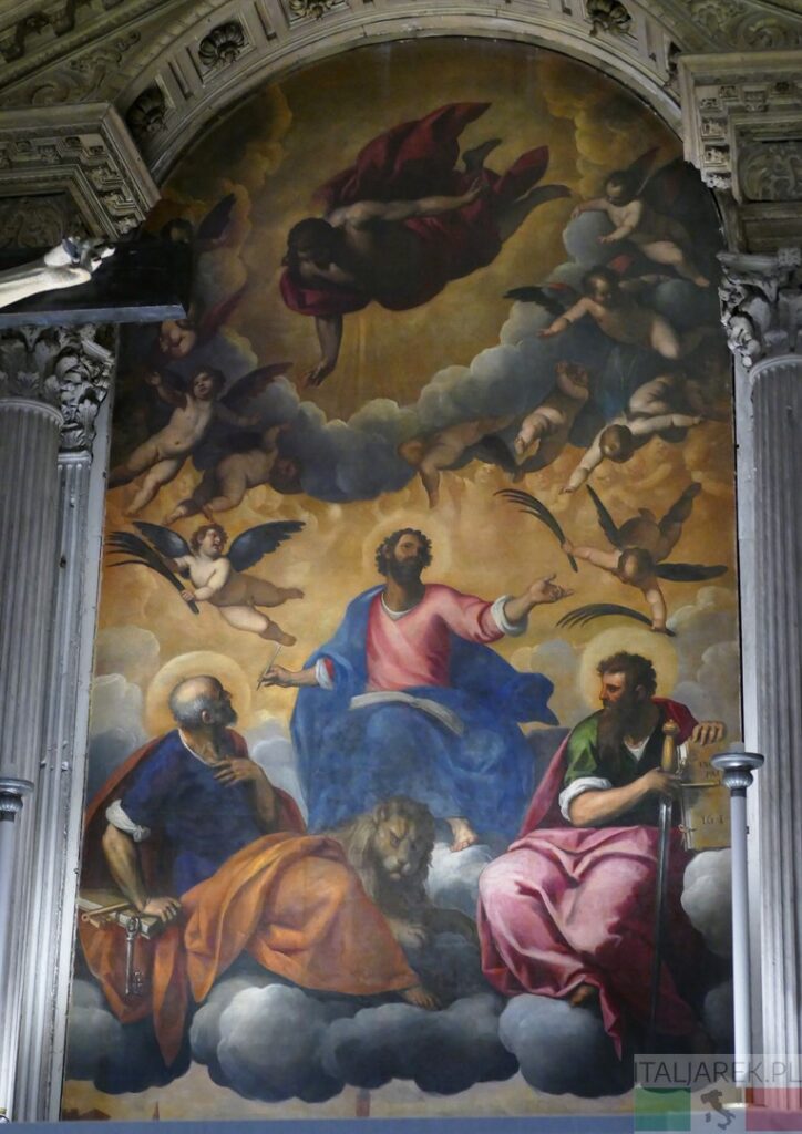  Jacopo i Domenico Tintoretto. “Święty Marek w chwale ze świętymi Piotrem i Pawłem”.