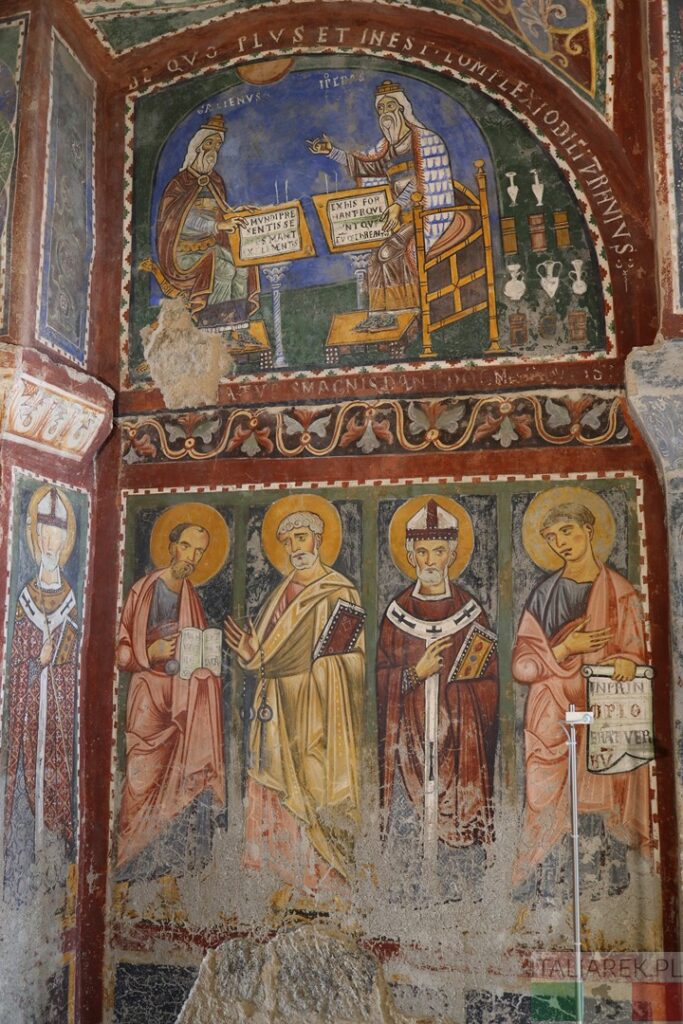 Anagni, krypta San Magno, w górnej części  fresku Hipokrates i Galen.