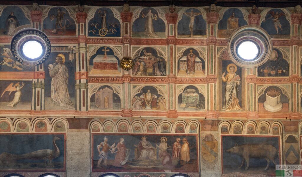 Pasy fresków w Palazzo della Ragione