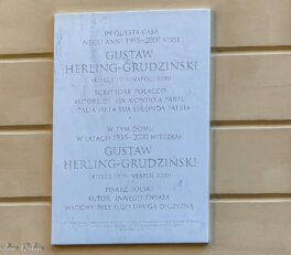 Gustaw Herling-Grudziński – tablica pamiątkowa - Neapol